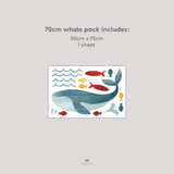 Whale Fabric Decal