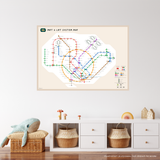 MRT & LRT System Map | Interactive Wall Decal