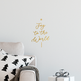 Christmas Greeting Glitter Wall Decal – Modern Removable Decor