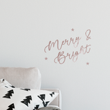 Christmas Greeting Glitter Wall Decal – Modern Removable Decor
