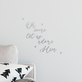 Christmas Greeting Glitter Wall Decal – Modern Removable Decor