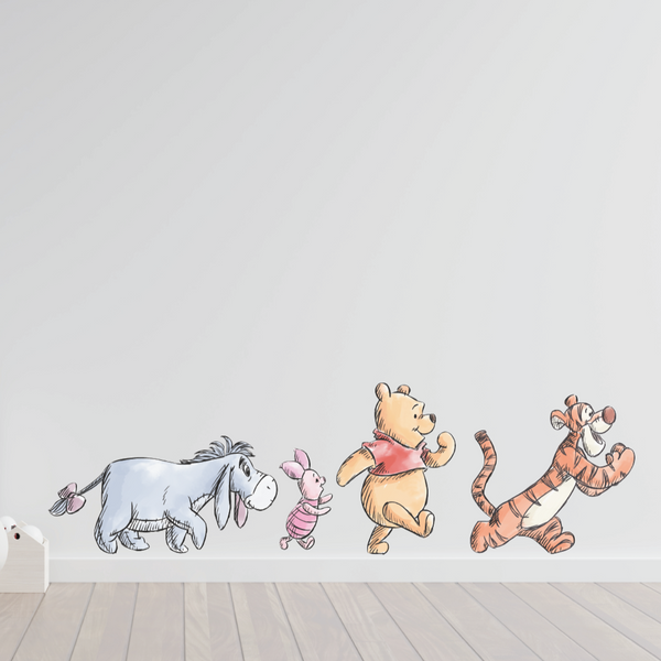 [Sale] Walking With Pooh & Friends Fabric Decal