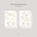 鸭子派对布料贴纸