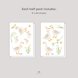 鸭子派对布料贴纸