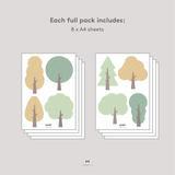 Forest Trees Fabric Decal