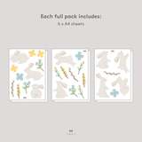 Garden Bunnies Fabric Decal