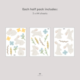 Garden Bunnies Fabric Decal