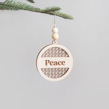 Boho Rattan Round Ornament