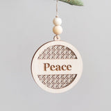 Boho Rattan Round Ornament