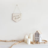 Flag-Shaped Christmas Signage