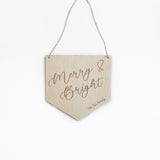 Flag-Shaped Christmas Signage