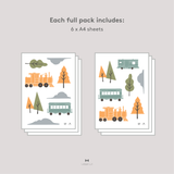 Green Trains Fabric Decal by Little Rei x Urban Li'l