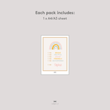 Rainbow Affirmations Wall Art Fabric Decal