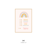 Rainbow Affirmations Wall Art Fabric Decal