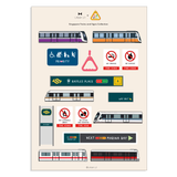 Trains and Signs Collection | Vinyl Sticker Pack
