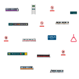 Trains and Signs Collection | Vinyl Sticker Pack