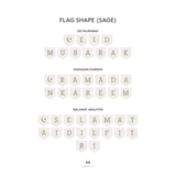 Hari Raya Bunting Fabric Decal