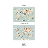 Explorer World Map Fabric Decal