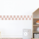 Checkered Pattern Wall Border Decal