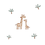 Giraffe Cuddles Fabric Decal