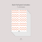 Chevron Lines Fabric Decal by Urban Li'l for Kuhl Home