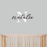 Custom Initial + Name Wall Decal