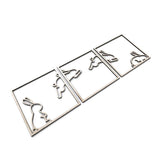 兔子跳跃复活节方块墙贴或墙饰