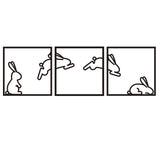 兔子跳跃复活节方块墙贴或墙饰