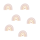 Boho Petite Rainbow Fabric Decal - Embellished