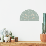 Botanical Fabric Decal Arch Plaque