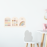 Educational Wall Art Fabric Decal -Ages 2 to 5