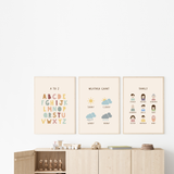 Educational Wall Art Poster -Ages 2 to 5