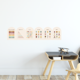 Educational Wall Art Fabric Decal -Ages 2 to 5