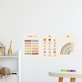 Chinese Educational Wall Art Fabric Decal -Ages 2 to 5