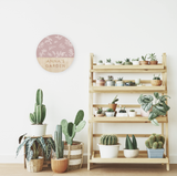 Botanical Fabric Decal Plaque -Round