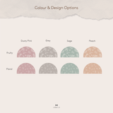 Botanical Fabric Decal Arch Plaque