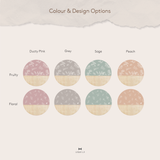 Botanical Fabric Decal Plaque -Round