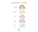 Boho Jumbo Rainbow Fabric Decal - Embellished