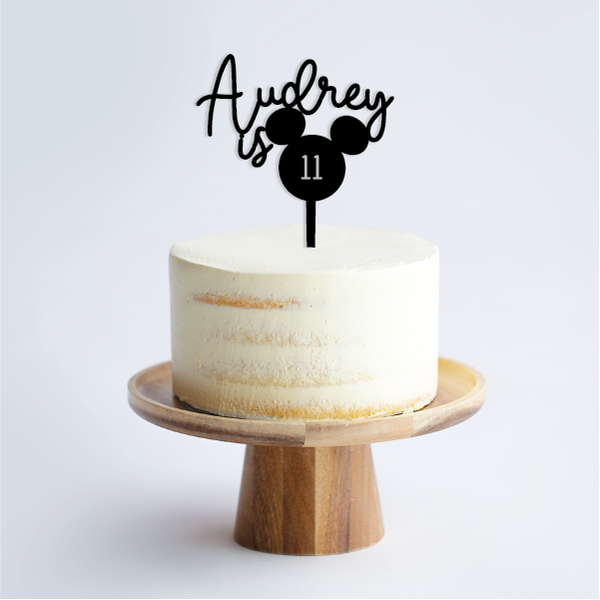 Mickey Name & Numeral Age Cake Topper