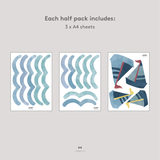 Nautical Wave Fabric Decal