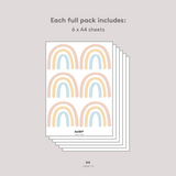 Boho Petite Rainbow Fabric Decal - Simple