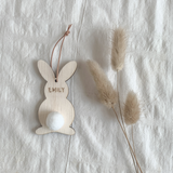 Pom Pom Bunny Basket Name Tag