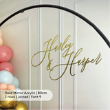 Mirror Backdrop Signage - 2 to 3 Rows