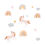 Rainbow Unicorn Fabric Decal