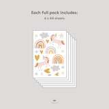 Rainbow Unicorn Fabric Decal