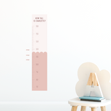 Scallop Duo Colour Height Chart Fabric Decal