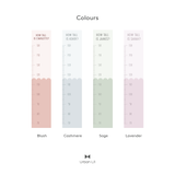 Scallop Duo Colour Height Chart Fabric Decal