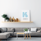 Car Alphabet Birth Poster - Urban Li'l