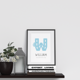 Car Alphabet Birth Poster - Urban Li'l