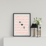 Crossword Nursery Poster - Girl